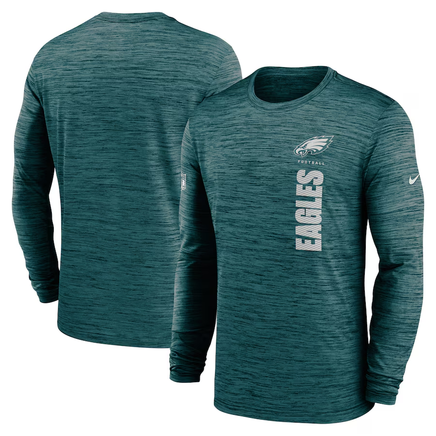 Men Philadelphia Eagles green 2024 Nike NFL long sleeve t shirts